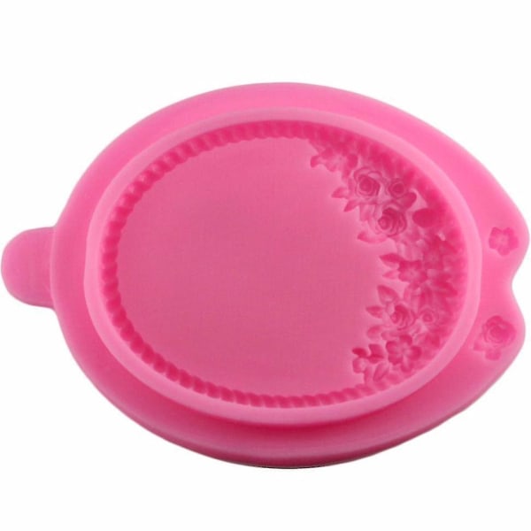 New Style Mirror Frame Lace Shape Silicone Mold