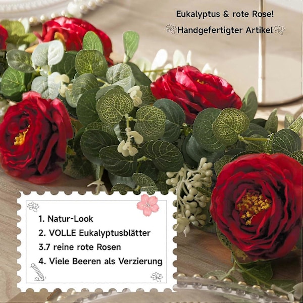 Konstgjorda blommor 2M 7 kameliablommor vinranka inomhus vägg hem dekoration estetisk design