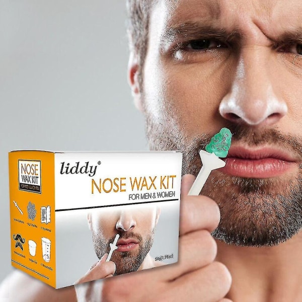 Naturlig blid og sikker hurtig næsevoks næsehårfjerning til mænd og kvinder