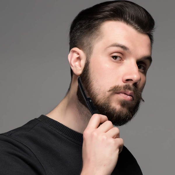 3 set kokoontaitettava partakampa partakampa pieni taskukampa miesten päivittäiseen hoitoon ja hiustenhoitoon