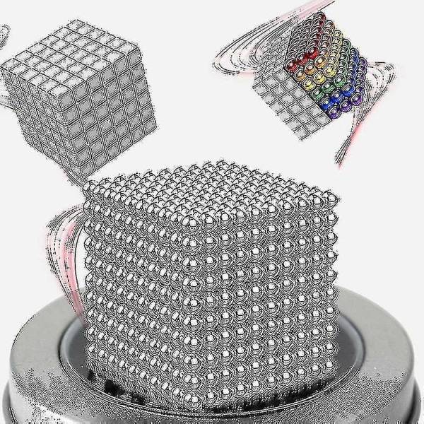 Flkwoh Magnetiske Kuler Sett med 512 5mm Morsom Stressavlastende Kontorleketøy Leke Fargerike Kuler for Voksne