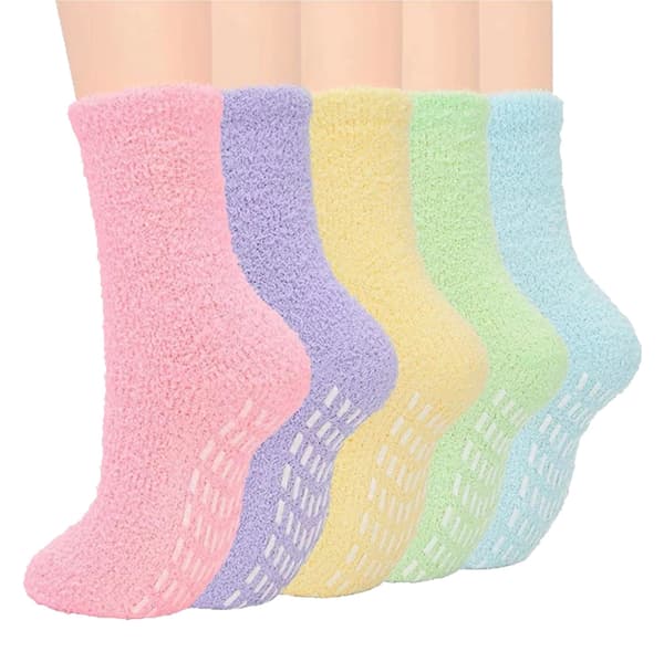 Fleece tofflor och strumpor för kvinnor, varma och mysiga vinterstrumpor