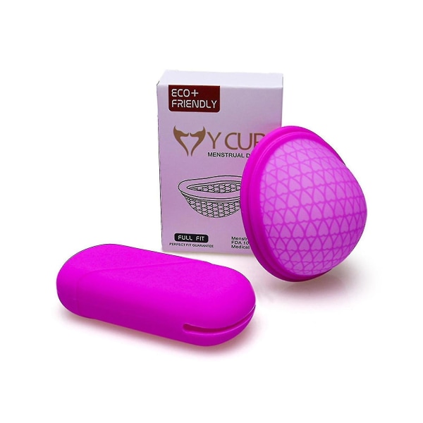 Gjenbrukbare menstruasjonsskivesett Menstruasjonskopp og oppbevaringsboks - Damer designet med fleksibel