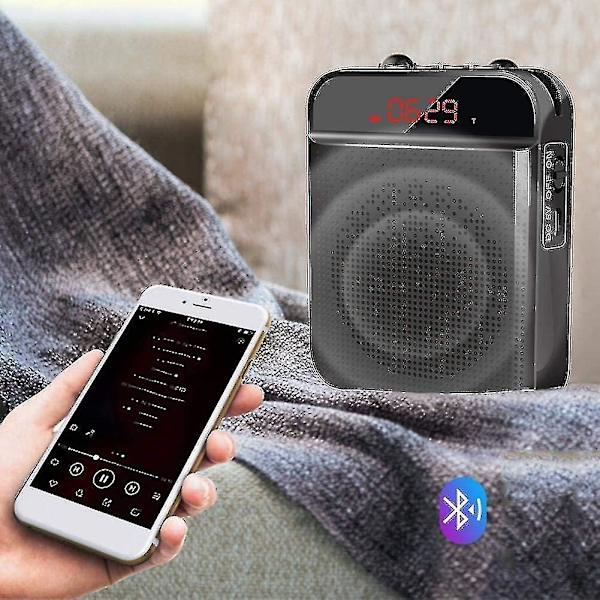 Bærbar stemmeforsterker, Bluetooth midjeforsterker - svart