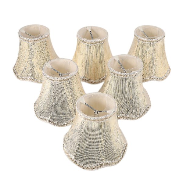 6 kattokruunun varjostimet, vain kynttilöille, kiinnitettävät lampunvarjostimet