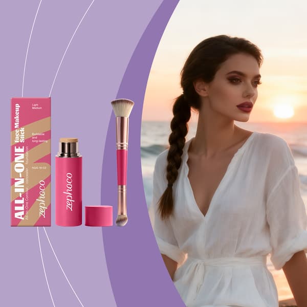5g/æske Zephoco Multifunktionel Makeup Stick Sæt (Medium Hudtone)