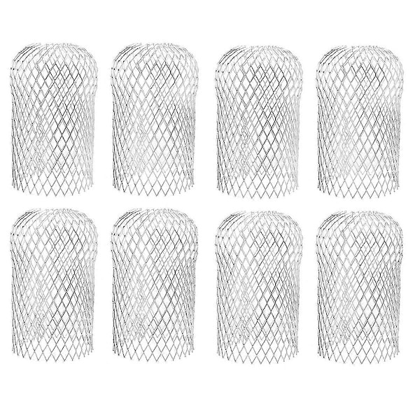 8 stk. Tagrenderiste - Aluminium Tagrendenedløbsrist, Udvidbar Bladsifrist Tagrendebeskyttere Ned 10 X 17cm