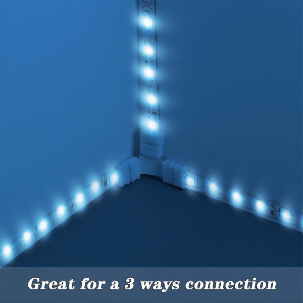 30 st RGB LED-remsanslutningssats, 4-polig 10 mm kompatibel SMD 5050, 5 L, 5 T