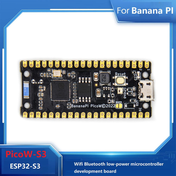 For Banana Pi Pico W-s3 Esp32-s3 32-bit Lx7 Dual Core 240mhz Psram Flash Wifi Bluetooth-utvikling