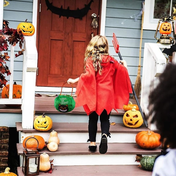 2 stk Halloween-godteripose Trick-or-treating-pose Halloween-gresskarpose Scene-dekorasjonsrekvisitter