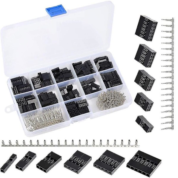 620 stk Dupont Connector 2.54mm Jumper Wire Pin Header Housing Kit