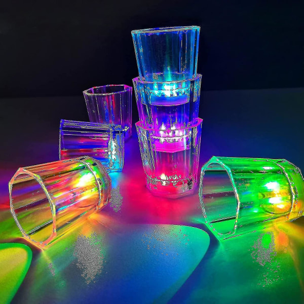 24 LED Light-up Shot-lasien set hehkuviin juhliin