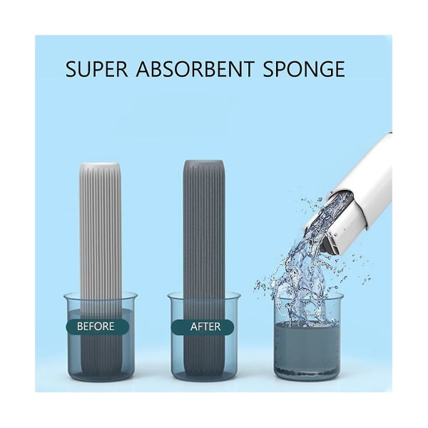 Bärbar Mini Squeeze 1xmop Skrivbordsrengörare Glas Svamp Rengöring Mop Hushåll Hem Köksbil Rengöring