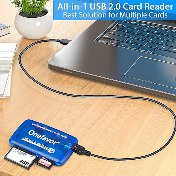 SmartMedia Kortläsare, Allt-i-1 USB Universell Multi Kort Adapter Slim Hub
