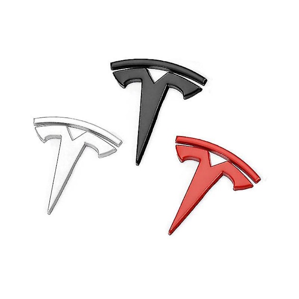 3D-bilmärken Emblem Sido Fender Dekaler Metall För Tesla Dekaler Modell S Modell Y X 3 P100d P85d 200 Logotyp