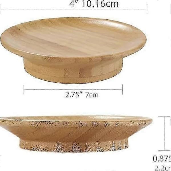 Återanvändbara 10 cm bambu vinglas Charcuterie Toppers, 4-pack