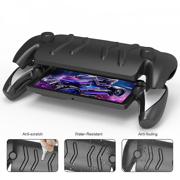 Heltäckande skyddande fodral kompatibelt med Playstation Portal Remote Player, mjukt Tpu halkfritt fodral med stativ för Ps Portal