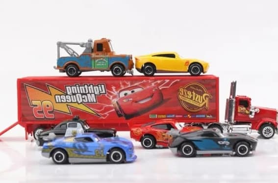 7-pak legering bilmodel glidebil lommebil McQueen onkel