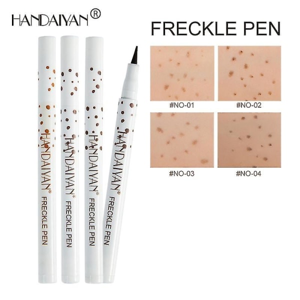 Natural Lifelike Point Freckle Pen Face Concealer Artificiell Mjuk Smooth Freckle Penna Vattentät
