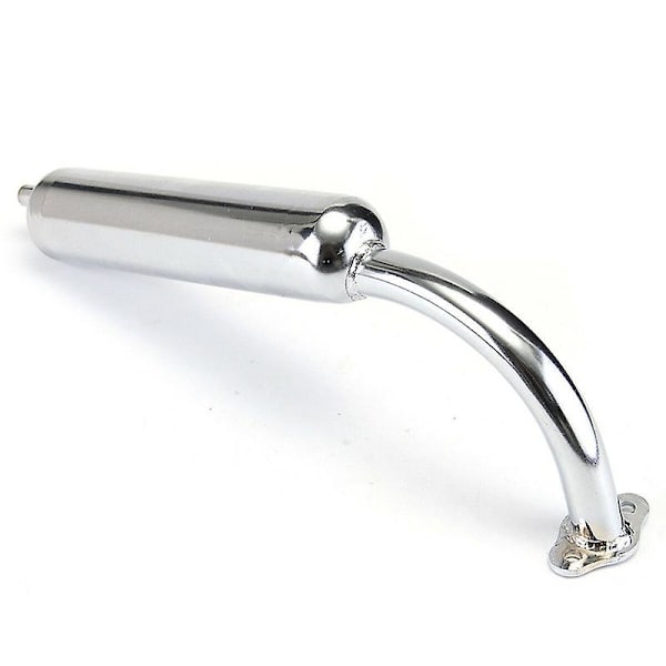 Förkromat Avgassystem för 2-takts Motorcykel 49cc 60cc 66cc 80cc