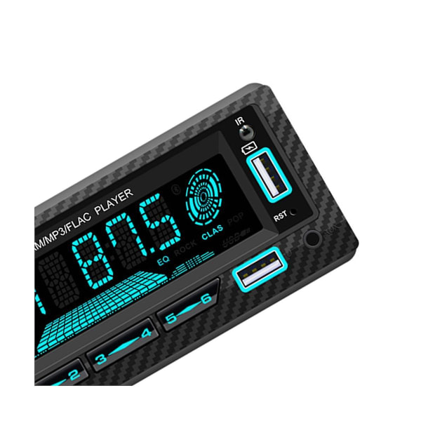 Ny 7-färgad LED-radio FM 1DIN Bil Trådlös Bluetooth 12V MP3-spelare Kort Insatt U-disk Mul