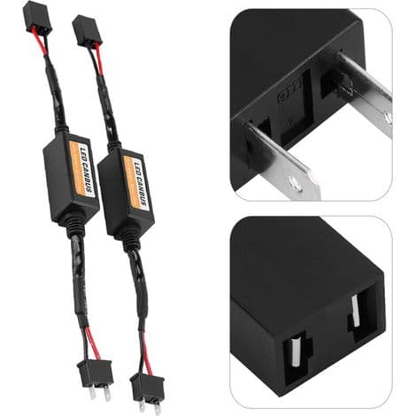 2 stk. LED Canbus Forlygte Dekoder Anti-Flimmer Enhed Modstande Fejlcanceller til H7