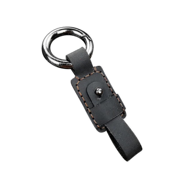 Skinn bilnøkkelring nøkkelring nøkkelring nøkkelringholder for bilkjøretøy Auto (svart)