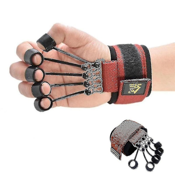 Finger Stretcher Resistance Band Support Hand Extensor Exerciser Finger Grip Trainer Röd