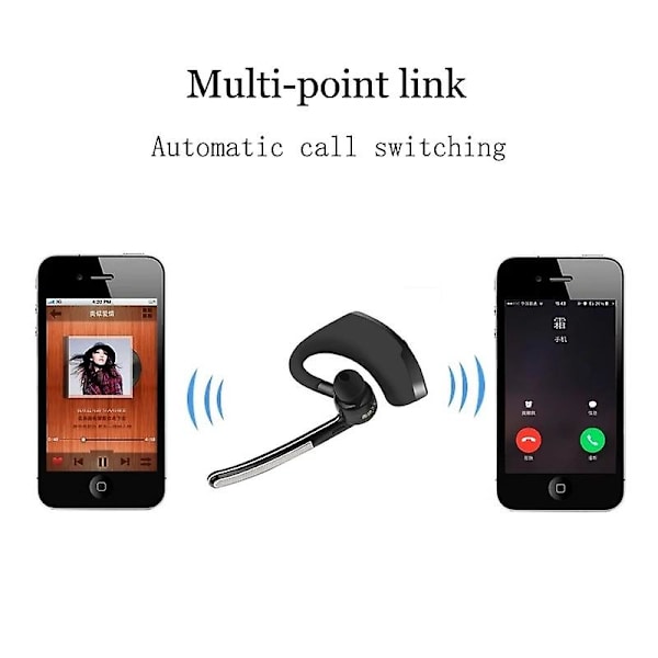V8 Rtsport Bluetooth-hörlurar Trådlösa Stereo HD-mikrofon Hörlurar Bluetooth Hands In Car Kit Med Mikrofon För Smart Phone