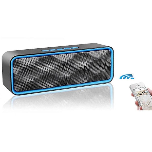 Bærbar trådløs Bluetooth 5.0-højttaler med 3d-stereolyd i høj kvalitet og indbygget 1500 mAh-batteri
