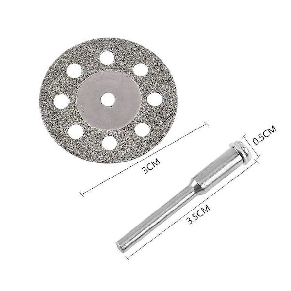 10 st Dremel Diamantkapskivor, Dremel Skiva, 30mm 8 Håls Diamantkapskivor, Diamantkapskivor Med 2 Dornar, Mini Kapskivor För Rotationsverktyg