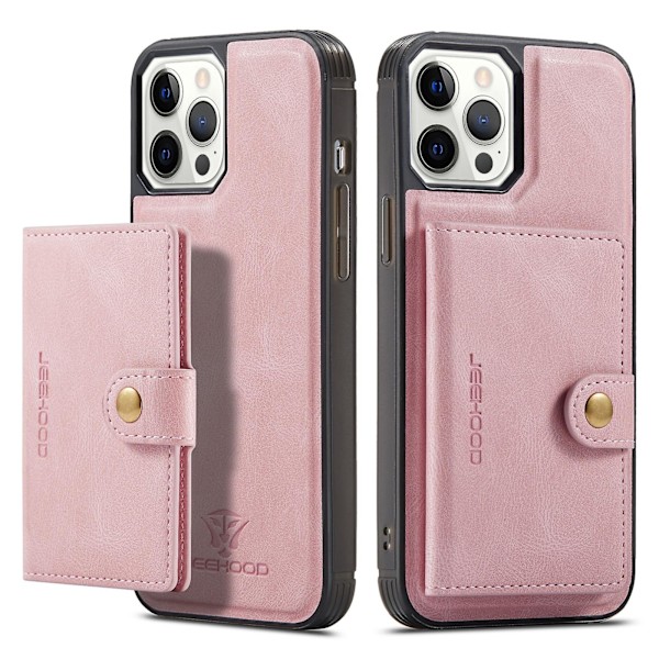 Design Velbeskyttet Magnetisk Avtakbar 2-i-1 Hybrid Etui Med Glidelåslukking Lommebok For Iphone 13 14 Plus Promax