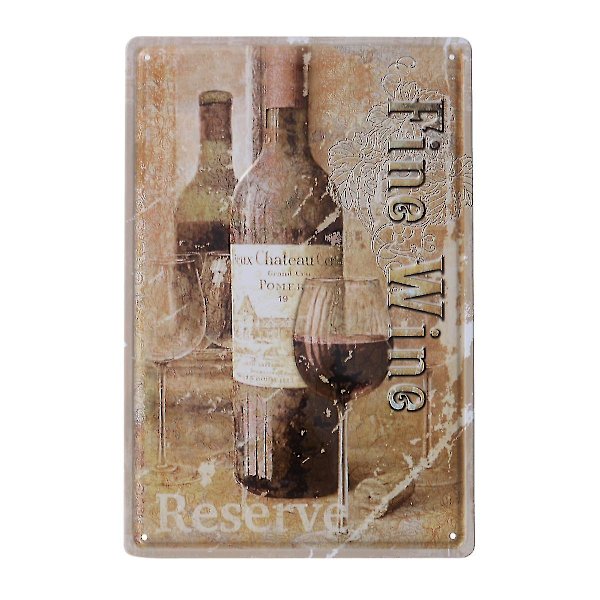 Occident Retro -seinäkoriste Vintage Metal Poster Plate Metal -kyltit Maalaus Plakkia Baariin Pubiin Kotiin (hyvä Viini)