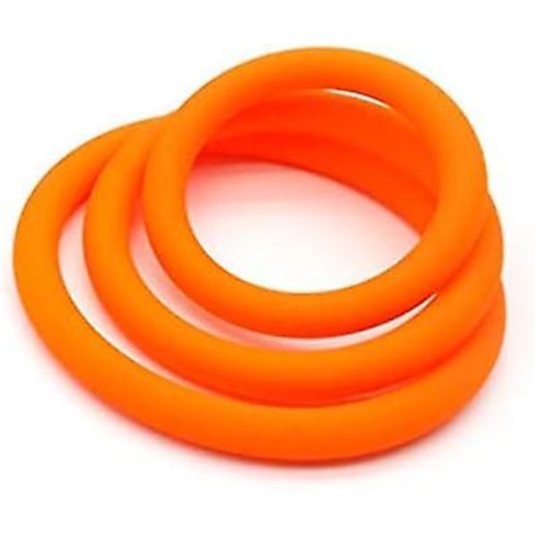 Anneau De Renfort En Silicone Orange Pour Homme, 3 Pices-phwj