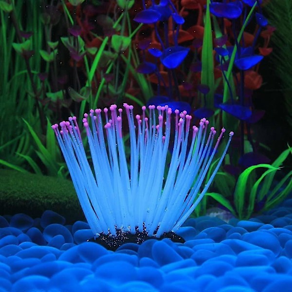 Akvarieplanter Kunstige Akvarie Anemone Silikon Planter Akvarieplante Fisk Tank Dekoration 1 stk