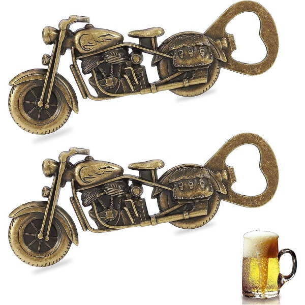 2 kpl moottoripyörän pullonavaaja, moottoripyörän olutpullonavaaja, vintage -pullonavaaja, baarijuhliin, luova moottoripyöräolutlahja