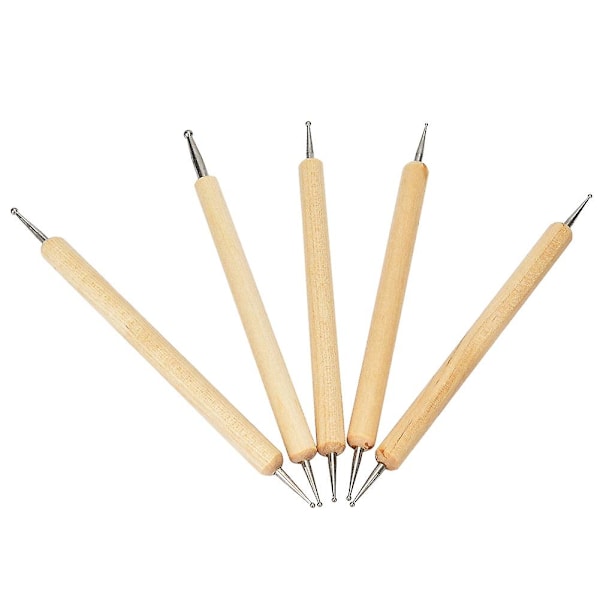 DIY-nahkaveistokynäsetti, lusikkapää ja kaksoispään porakynä, 8 osaa