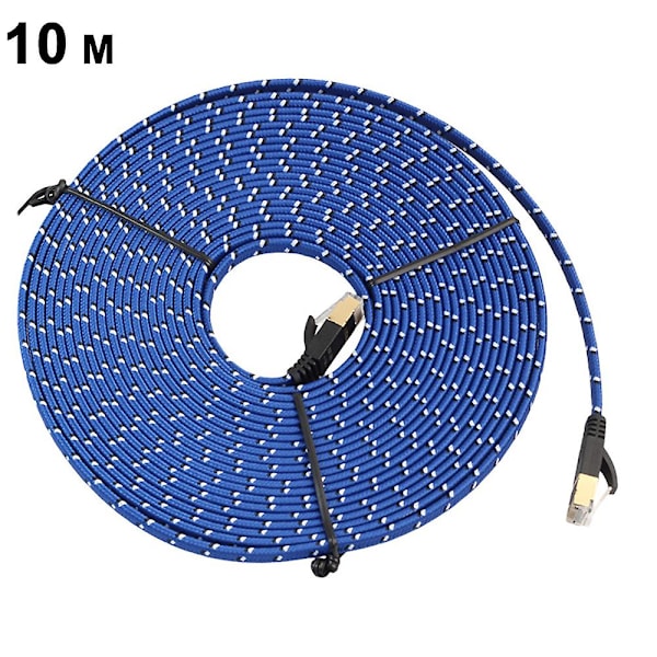 Nylon Cat 7 Ethernet-kabel, Cat7 RJ45 nettverkskabel flat