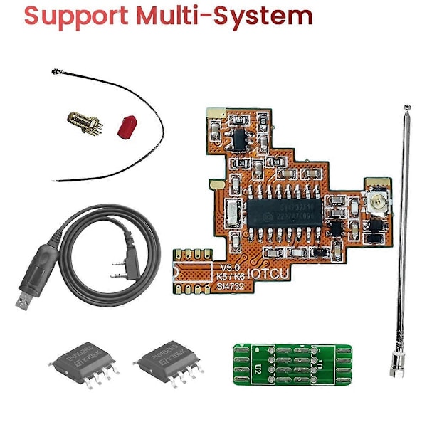 SI4732 V5.0 FPC Moduuli+2x2M Sirus+Antenni Täysi Paketti Monijärjestelmä UVK5 UVK6 HF Lyhytaalto Täyden Kaistan Vastaanottoon