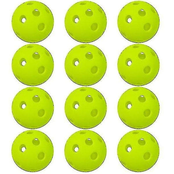 12-pack Pickleball-bollar för inomhus med 26 hål, boll med hål för inomhusträning, kompatibel med inomhus