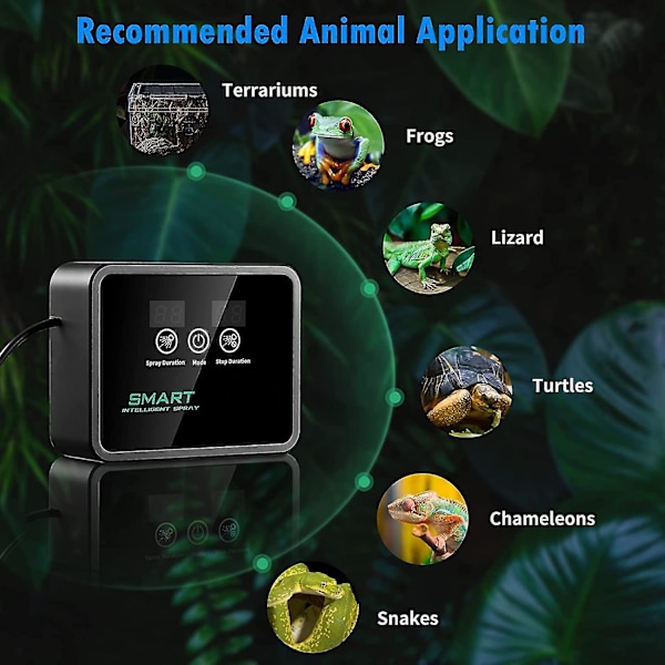 Intelligent Reptildimningssystem, Automatisk Terrariumdimningssystem, Regnskogdimningssystem, Inomhusväxtbevattningssystem