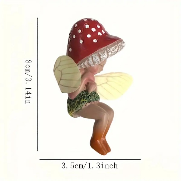En sovende fe have statue, lille sovende svampe fe statue, sovende fe baby svampe fe statue, hjem have kontor dekoration