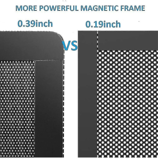 Fan Støvfilter Mesh Magnetisk Ramme Pvc Pc Computer Kabinet Fan Støv Mesh Dæk Griller Sort -zmd(størrelse:120*120mm 5pak)