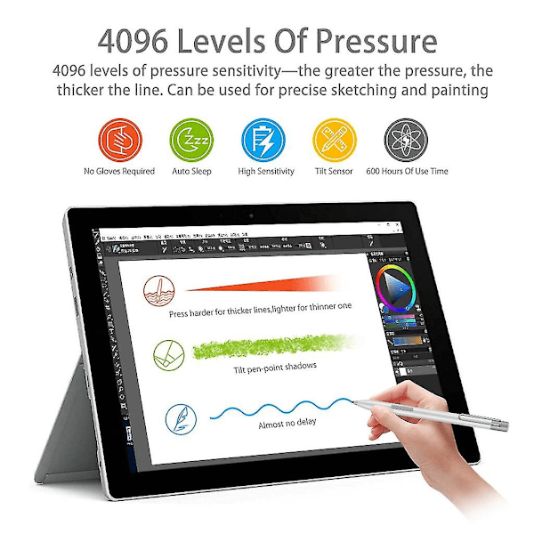 Pekstift för Pavilionx360 Convertible 14 Active Stylus Elektronisk Penna för Envyx360 Spectrex360 15-eb0001na Laptop