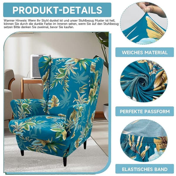 2 delar stretch tryck ryggstöd stolsöverdrag design heminredning vardagsrum modern stil