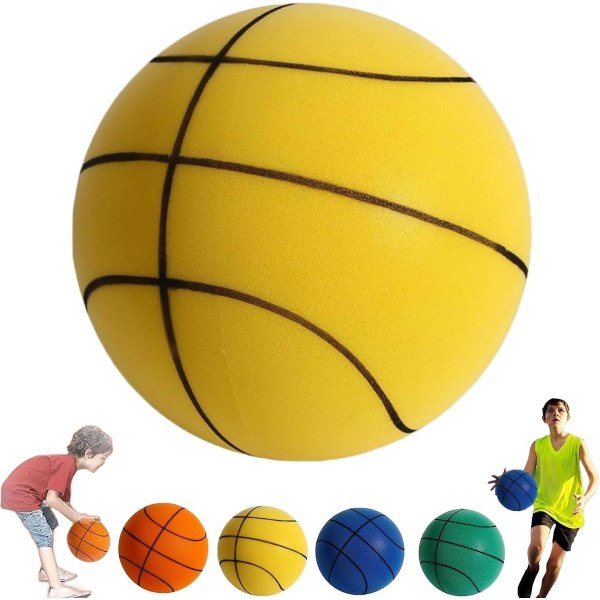 The Handleshh Silent Basketball, Silent Basketball Dribbling Innendørs, ubelagt High Density Foam Ball Safe Stille Basketball