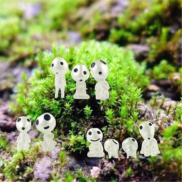 10 kpl Ghibli Kodama Puun Henki Prinsessa Mononoke Miniatyyrit Hohtavat Hahmot Luminoiva Elf Puu Nukke Uutuustavarat Koti Sisustus