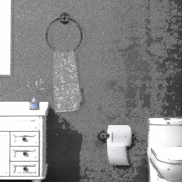 2 stk. Toiletpapirholder og Håndklæde Ring Sæt Rustfrit Stål Væghængt (guld)