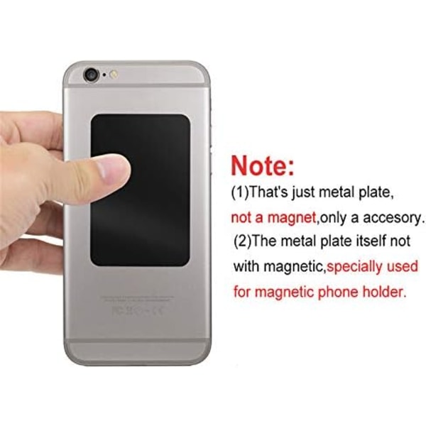 Montera metallplatta（8Pack） för magnetisk bilmonterad telefonhållare med fullt lim för telefonmagnet, magnetisk montering, bilmonteringsmagnet-8X rektangulär (Bla