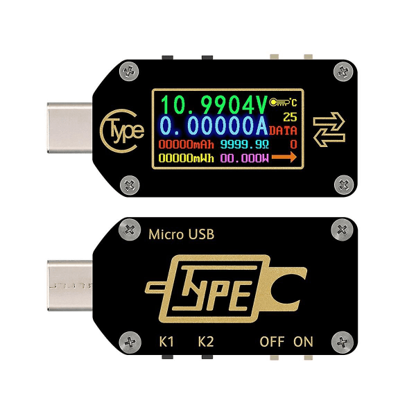 Rd Tc66 Type-C PD Trigger USB Volttimittari Ampeerimittari Jännite 2-suuntainen Virtamittari Monimittari PD Lataus B